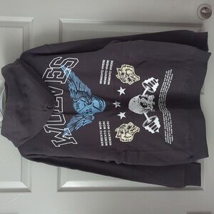 Darc Sport French Terry Wolf Skull Hoodie- M